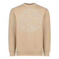 Mushroom Crass   There Is No  Authority But Yourself Classic Heavyweight Sweatshirt - PixelFlow