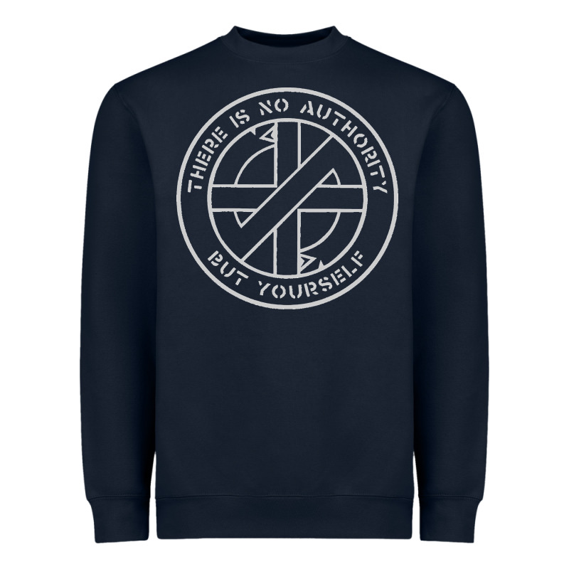 Crass   There Is No  Authority But Yourself Classic Heavyweight Sweatshirt by PixelFlow | Teevron