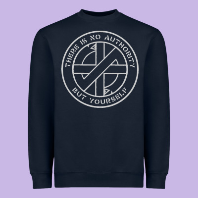 Crass   There Is No  Authority But Yourself Classic Heavyweight Sweatshirt Designed By Pixelflow