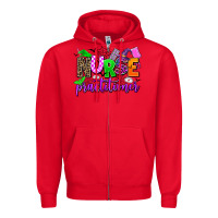 Red nurse practitioner Zipper Hoodie - AdoDesignShop