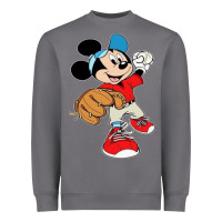 Storm micky-playing-baseball-cartoon-illustration-- Heavyweight Sweatshirt - PixelFlow