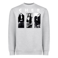 Heather Grey Cher, Cher Heart of Stone, Cher Cher Cher Cher Cher, Cher Cher Cher Ch Heavyweight Sweatshirt - PixelFlow