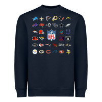 Navy american football team collage    wall art Heavyweight Sweatshirt - PixelFlow