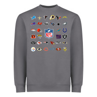American Football Team Collage    Wall Art Heavyweight Sweatshirt | Teevron