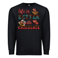 Black life is better with chocolate Premium Sweatshirt - AdoDesignShop