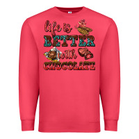 Cardinal life is better with chocolate Premium Sweatshirt - AdoDesignShop