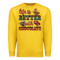 Lemon life is better with chocolate Premium Sweatshirt - AdoDesignShop