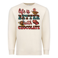 Sandshell life is better with chocolate Premium Sweatshirt - AdoDesignShop