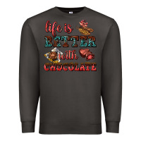 Smoke life is better with chocolate Premium Sweatshirt - AdoDesignShop