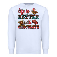 White life is better with chocolate Premium Sweatshirt - AdoDesignShop