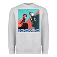 Heather Grey Inglorious Basterds - Bongiorno poster GIFT Heavyweight Sweatshirt - PixelFlow