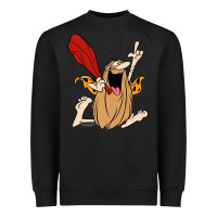 Black captain caveman captain caveman unga bunga premium t shirt Heavyweight Sweatshirt - PixelFlow