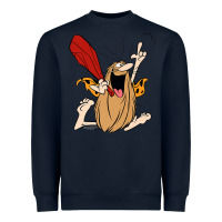 Navy captain caveman captain caveman unga bunga premium t shirt Heavyweight Sweatshirt - PixelFlow