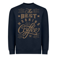 Navy The Best Morning Coffee Heavyweight Sweatshirt - PixelFlow