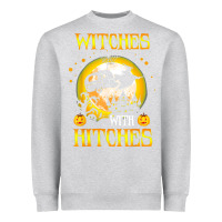 Heather Grey witches with hitches funny halloween costume gift Heavyweight Sweatshirt - PixelFlow