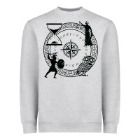 Heather Grey the four stoic virtues Heavyweight Sweatshirt - PixelFlow