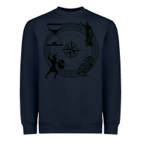 Navy the four stoic virtues Heavyweight Sweatshirt - PixelFlow