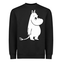 Black moomin character Heavyweight Sweatshirt - PixelFlow