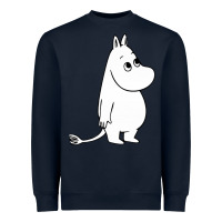 Navy moomin character Heavyweight Sweatshirt - PixelFlow