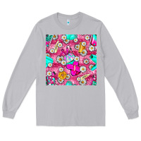 Moon Dust hairstylist coffee cups and daisy with leopard seamless pattern bbs Long Sleeve Tee - BundleAndBundleShop