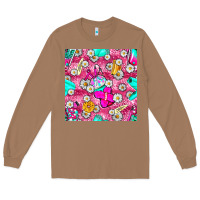 Toasted Coconut hairstylist coffee cups and daisy with leopard seamless pattern bbs Long Sleeve Tee - BundleAndBundleShop
