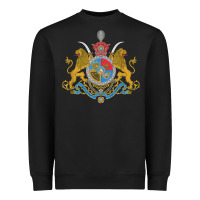 Black Iran Coat of arms Flag souvenir Iranian Persian Heavyweight Sweatshirt - PixelFlow