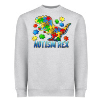 Heather Grey autism rex Heavyweight Sweatshirt - BarkalooDesign