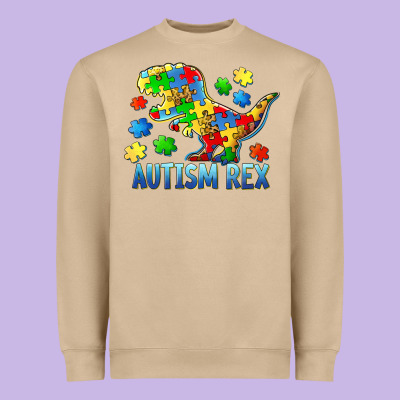 Autism Rex Heavyweight Sweatshirt Designed By Barkaloodesign
