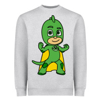 Heather Grey gekko cat boy Heavyweight Sweatshirt - PixelFlow