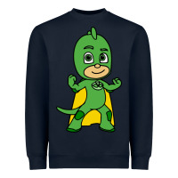 Navy gekko cat boy Heavyweight Sweatshirt - PixelFlow