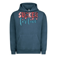 Pigment Midnight Navy sucker for love Urban Hoodie - JahusDesignShop