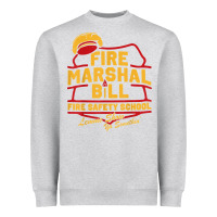 Heather Grey fire marshal bill fire safety school funny firefighter t shirt Heavyweight Sweatshirt - PixelFlow