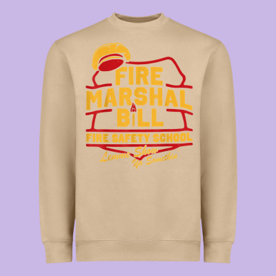 Fire Marshal Bill Fire Safety School Funny Firefighter T Shirt Heavyweight Sweatshirt Designed By Pixelflow