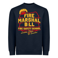Navy fire marshal bill fire safety school funny firefighter t shirt Heavyweight Sweatshirt - PixelFlow