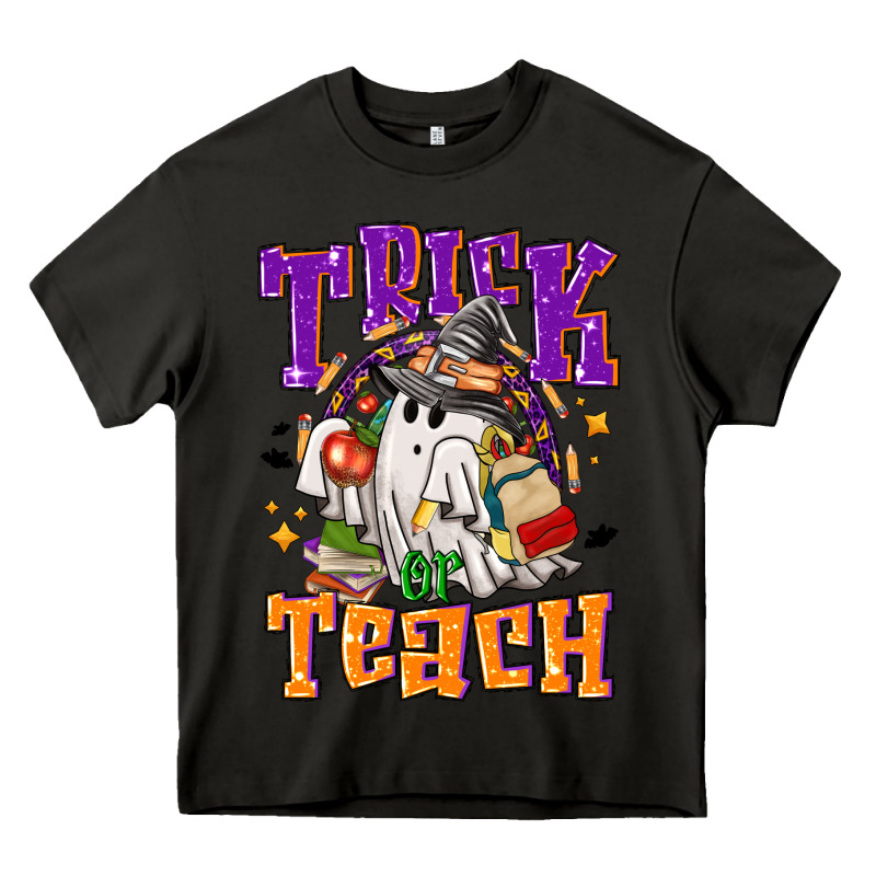 Trick Or Teach Halloween Heavy Core Tee by NancyCooperArtShop | Teevron