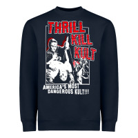 Navy Thrill Kill Kults, Thrill Kill Kults vintage, Thrill Kill Kults art, T Heavyweight Sweatshirt - SnappyArt