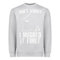 Heather Grey lumberjack don't worry i hugged it first lumberjack wood cutter logger Heavyweight Sweatshirt - SnappyArt
