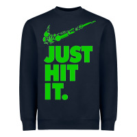 Navy Just Hit It Cannabis Weed Vintage Retro Design for Weed Lover Heavyweight Sweatshirt - SnappyArt