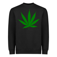 Black Weed Heavyweight Sweatshirt - SnappyArt
