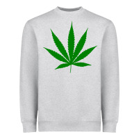 Heather Grey Weed Heavyweight Sweatshirt - SnappyArt