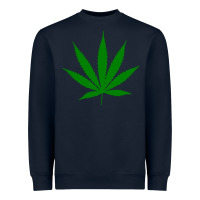 Navy Weed Heavyweight Sweatshirt - SnappyArt