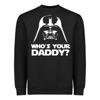 Black darth vader who's your daddy Heavyweight Sweatshirt - SnappyArt