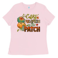 Bubblegum Pink cutest pumpkin in the patch Ladies Tee - CowGirlArtShop