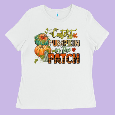 Cutest Pumpkin In The Patch Ladies Tee Designed By Cowgirlartshop