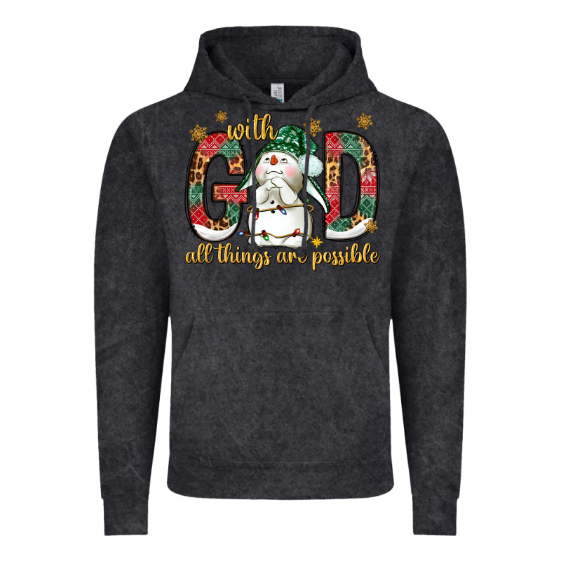 With God All Things Are Possible With Snowman Bbs Vintage Hoodie by BundleAndBundleShop | Teevron