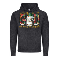Vintage Black with god all things are possible with snowman bbs Vintage Hoodie - BundleAndBundleShop