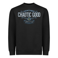 Black Chaotic Good Essential  Copy Heavyweight Sweatshirt - SnappyArt