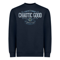 Navy Chaotic Good Essential  Copy Heavyweight Sweatshirt - SnappyArt