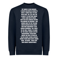 Navy MY NAME IS ZAK BAGANS - GHOST ADVENTURES Heavyweight Sweatshirt - SnappyArt