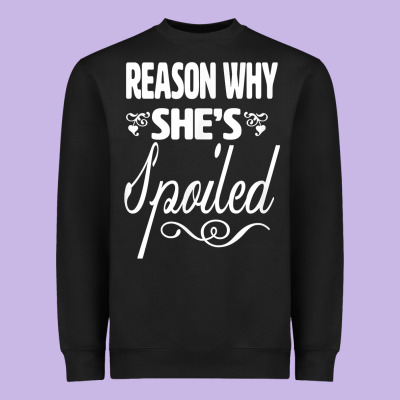 The Reason She Is Spoiled Couples Matching Set Valentines T Shirt Heavyweight Sweatshirt Designed By Snappyart